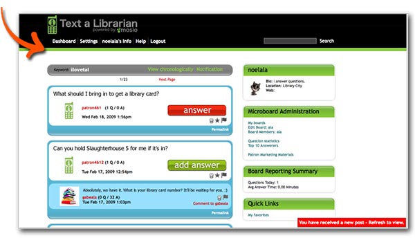 Sign up for the free Text a Librarian Demo