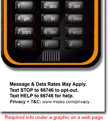 Message & Data Rates May Apply. Text STOP to 66746 to opt-out. Text HELP to 66746 for help.